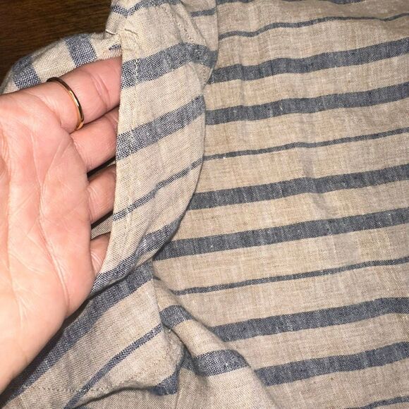 J.Jill Pure Jill Lagenlook Striped Sleeveless 100% Linen Maxi Dress - Picture 3 of 9